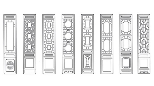 西双版纳喜迎门中式花格CAD设计图样式大全